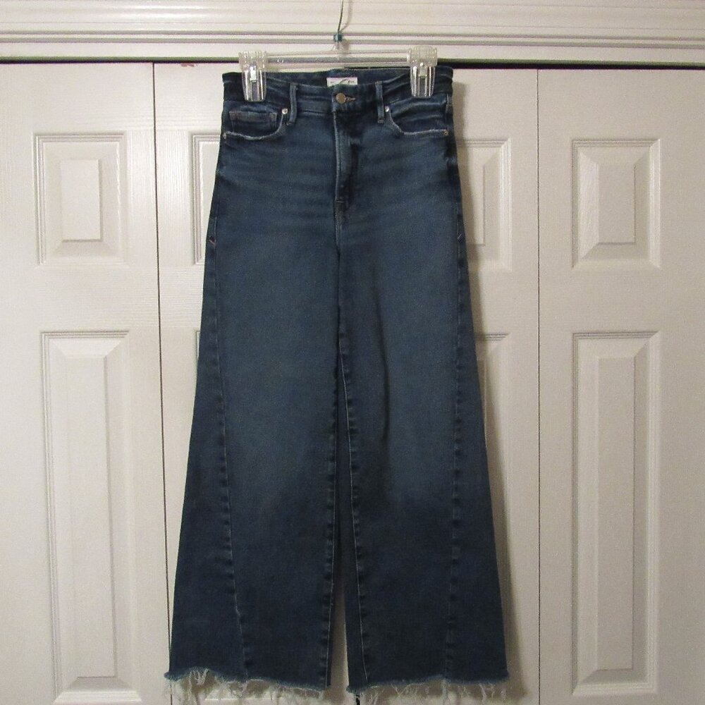 Good American Cropped Palazzo Jeans